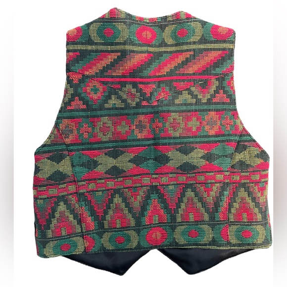 NEW Deadstock Katch Me Kids Vintage 90s Western Southwestern Native Aztec Vest - Picture 3 of 5